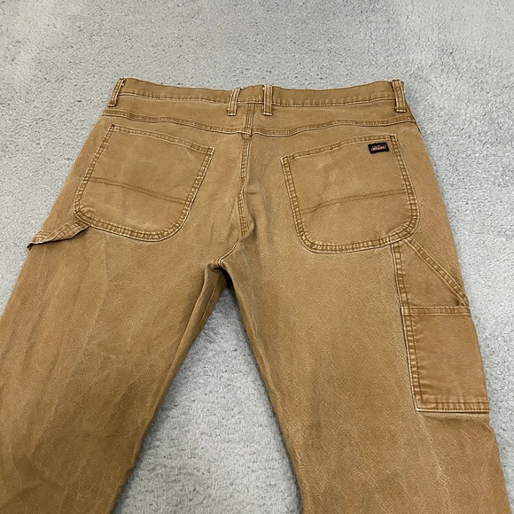 Dickies Other - Dickies Pants Mens 38x30 Brown Carpenter Canvas Work Wear Cotton Stretch Adult